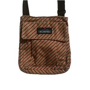 Kavu Keeper Sidewinder crossbody bag purse Striped adjustable strap hiking